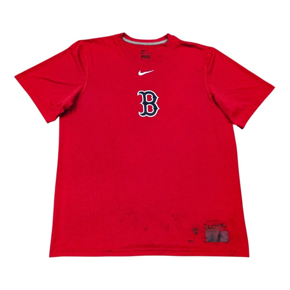 Nike Boston Red Sox Dri-FIT T Shirt Men's Medium Red MLB Authentic Baseball - Picture 1 of 3
